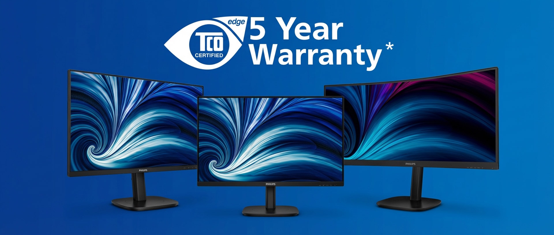 TCO certified Philips monitors and five years warranty