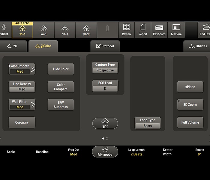 CVx 2D Color TS 循環器科 UI