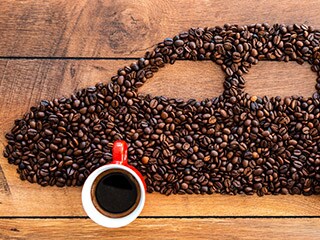 Koffie kan worden gebruikt als brandstof voor een auto