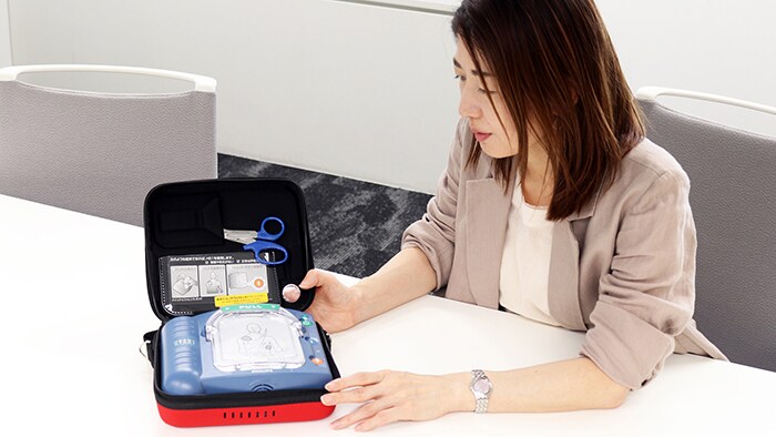 home aed tester voice icon